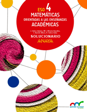 Solucionario matematicas 4 ESO Anaya PDF